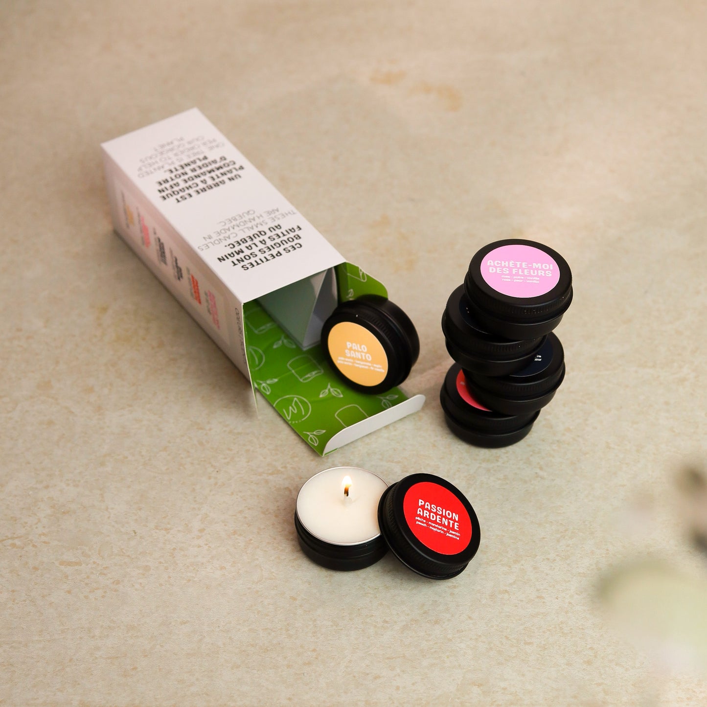 AMOUR - COFFRET DÉCOUVERTE | 6 échantillons de bougies