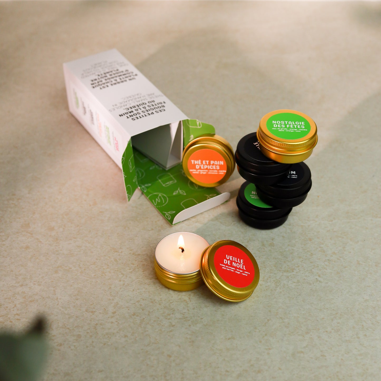 FÊTES - COFFRET DÉCOUVERTE | 6 échantillons de bougies