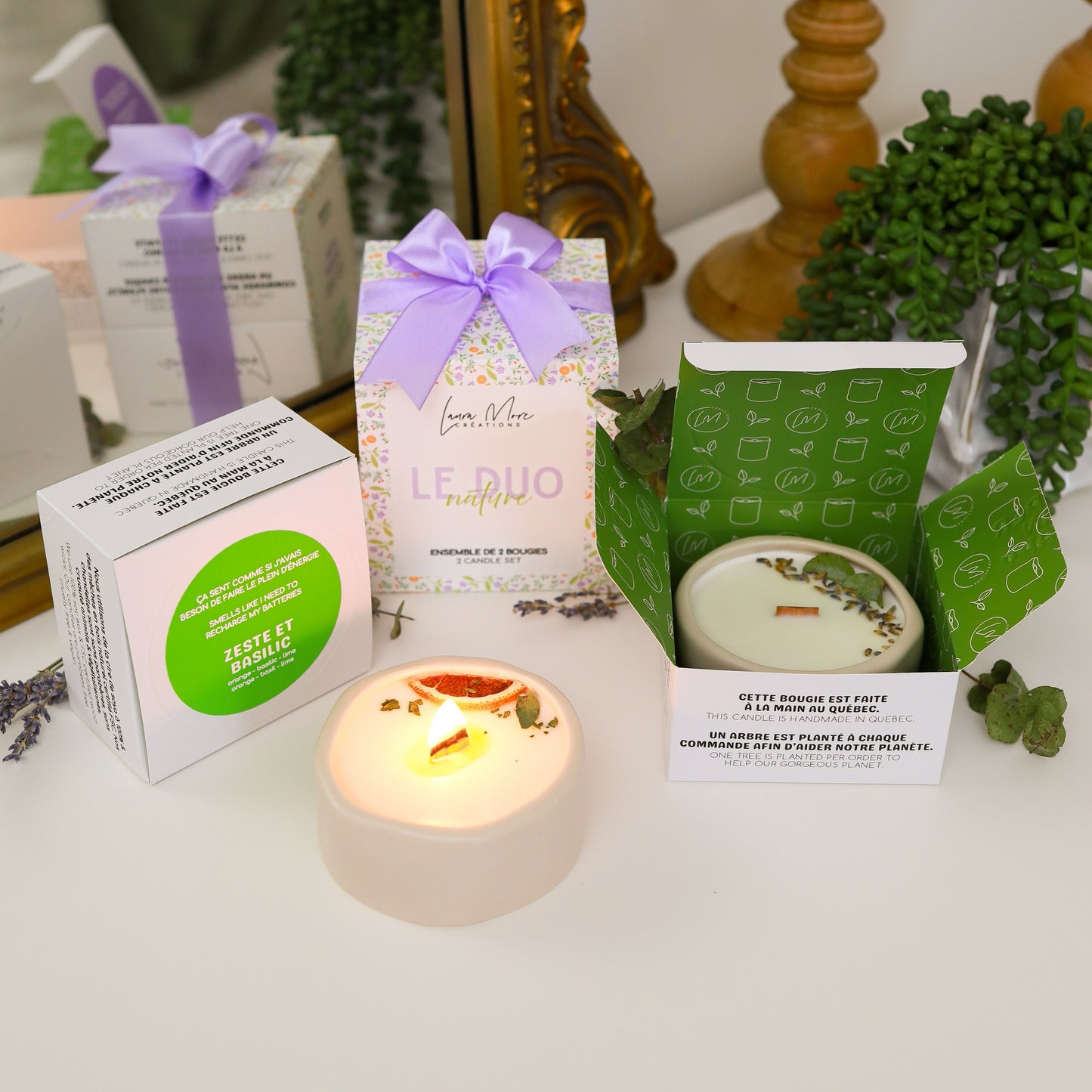 LE DUO NATURE | Ensemble de 2 bougie de 5 oz