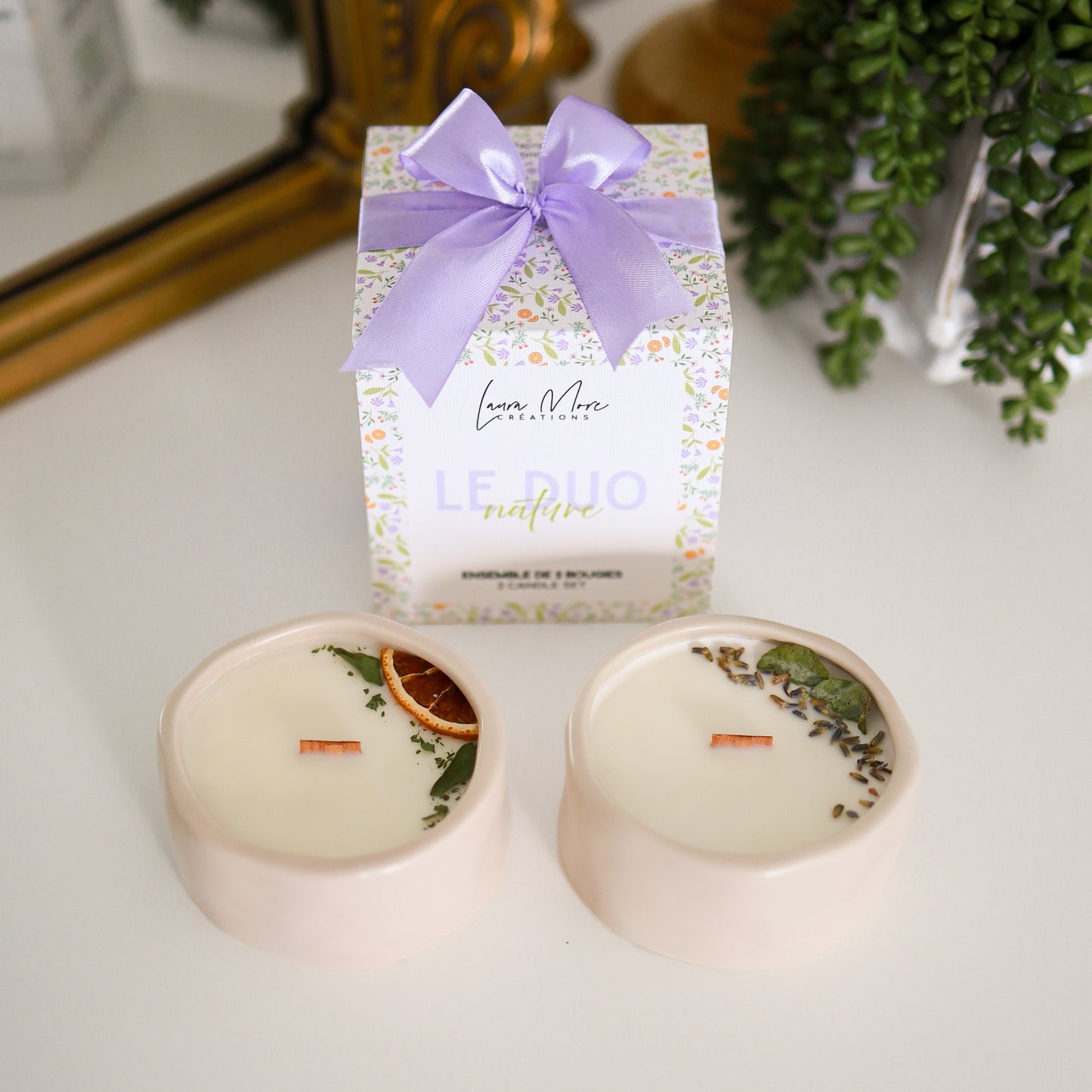LE DUO NATURE | Ensemble de 2 bougie de 5 oz