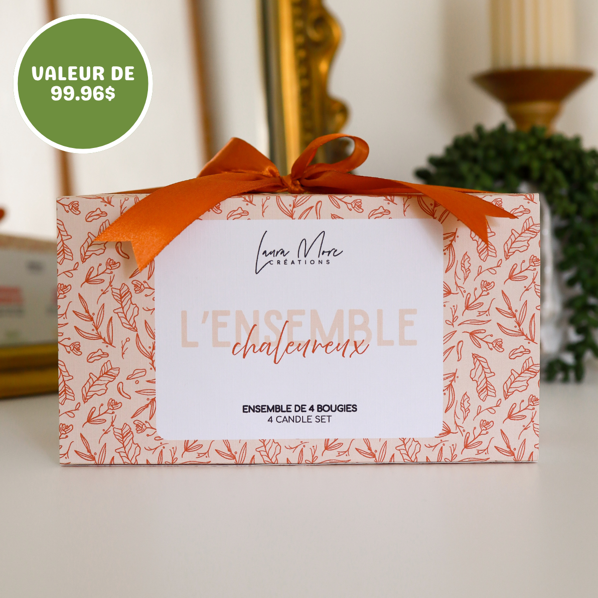 L'ENSEMBLE CHALEUREUX | Ensemble de 4 bougies de 5 oz